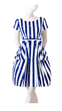 Rachel Dress Boat Neck Short Sleeve Regular Cotton Stretch (Amalfi Stripe)