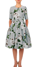 1/2 Sleeve | Amber Queen | Soft Grey Ivory | Front | Dress By Samantha Sung