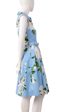 Sleeveless | Amber Queen | Soft Sky Blue Ivory | Front | Shirt Dress By Samantha Sung