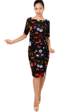 1/2 Sleeve | Jean Arp | Black Indian Red | Front-1 | Dress By Samantha Sung