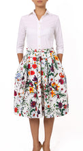 Regular | Botanical Garden | White Indian Red | Front | Skirt By Samantha Sung