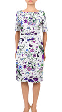 1/2 Sleeve | Botanical Garden | White Lilac | Front | Dress By Samantha Sung