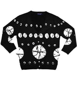 Short | Circle Shibori | Black | Front-1 | Cardigan by Samantha Sung