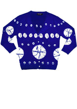 Short | Circle Shibori | Cobalt Blue | Front-1 | Cardigan by Samantha Sung