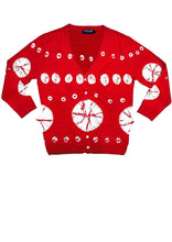 Short | Circle Shibori | Red | Front-1 | Cardigan by Samantha Sung