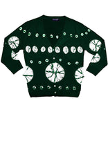 Short | Circle Shibori | Jade | Front-1 | Cardigan by Samantha Sung