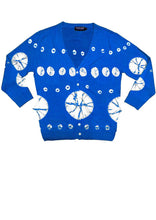 Short | Circle Shibori | Sea Blue | Front-1 | Cardigan by Samantha Sung