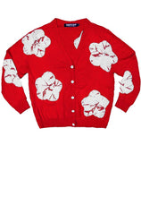 Short | Flower Shibori | Red | Front-1 | Cardigan by Samantha Sung