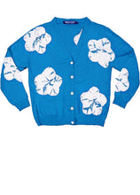 Short | Flower Shibori | Sky Blue | Front-1 | Cardigan by Samantha Sung