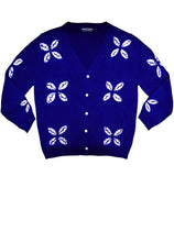 Short | Four Leaves Shibori | Cobalt Blue | Front-1 | Cardigan by Samantha Sung