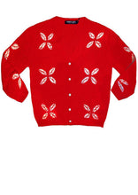 Short | Four Leaves Shibori | Indian Red | Front-1 | Cardigan by Samantha Sung