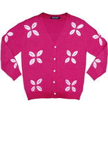 Short | Four Leaves Shibori | Pink | Front-1 | Cardigan by Samantha Sung