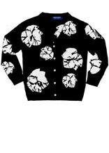Short | Leaf Shibori | Black | Front-1 | Cardigan by Samantha Sung