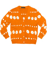 Short | Miura Shibori | Orange | Front-1 | Cardigan by Samantha Sung