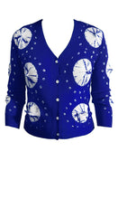 Short | Nana Shibori | Cobalt Blue | Front-1 | Cardigan by Samantha Sung