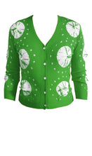Short | Nana Shibori | Grass Green | Front-1 | Cardigan by Samantha Sung