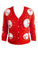Short | Nana Shibori | Indian Red | Front-1 | Cardigan by Samantha Sung