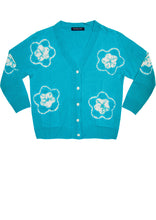 Short | Star Shibori | Aqua | Front-1 | Cardigan by Samantha Sung