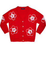 Short | Star Shibori | Indian Red | Front-1 | Cardigan by Samantha Sung