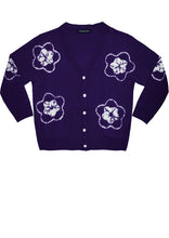 Short | Star Shibori | Eggplant | Front-1 | Cardigan by Samantha Sung