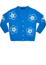 Short | Star Shibori | Sea Blue | Front-1 | Cardigan by Samantha Sung