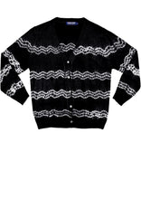 Short | Zigzag Shibori | Black | Front-1 | Cardigan by Samantha Sung