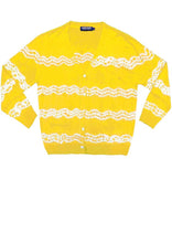 Short | Zigzag Shibori | Chrome Yellow | Front-1 | Cardigan by Samantha Sung