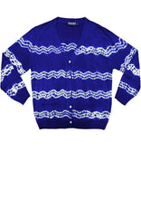 Short | Zigzag Shibori | Cobalt Blue | Front-1 | Cardigan by Samantha Sung