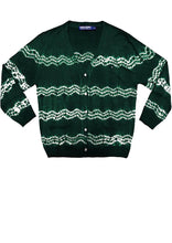 Short | Zigzag Shibori | Jade | Front-1 | Cardigan by Samantha Sung