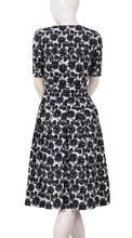 1/2 Sleeve | Corfu Rose | White Black | Back | Dress By Samantha Sung