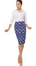Regular | Corfu Rose | White Cobalt Blue | Front | Skirt By Samantha Sung