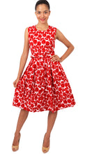 Sleeveless | Corfu | White Indian Red | Front-1 | Dress By Samantha Sung
