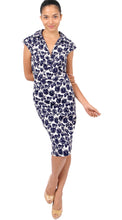 Cap Sleeve | Corfu | White Indigo  | Front-1 | Dress By Samantha Sung