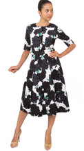 Sleeveless | Cyprus Bloom | White Black | Front-1 | Dress By Samantha Sung