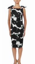 Tie Shoulder | Cyprus Bloom | White Black | Front | Dress By Samantha Sung