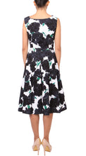 Sleeveless | Cyprus Bloom | White Black | Back | Dress By Samantha Sung