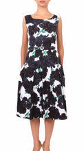 Sleeveless | Cyprus Bloom | White Black | Front | Dress By Samantha Sung