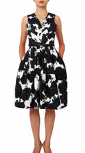 Sleeveless | Cyprus Bloom | White Black | Front | Dress By Samantha Sung