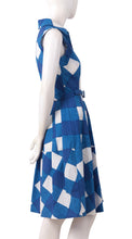 Sleeveless | Stella Check | White Sea Blue | Right | Shirt Dress By Samantha Sung