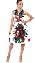 Sleeveless | Dutch Master | White Rose | Front | Shirt Dress By Samantha Sung