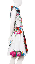 Sleeveless | Dutch Master | White Rose | Right | Shirt Dress By Samantha Sung