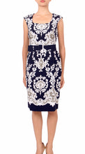 Cap Sleeve | English Macrame | Indigo Ivory | Front | Dress By Samantha Sung