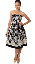 Strapless | English Macrame | Black Ivory | Front-1 | Dress By Samantha Sung