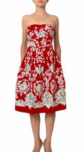 Strapless | English Macrame | Indian Red Ivory | Front | Dress By Samantha Sung