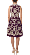 Sleeveless | English Macrame | Burgundy Ivory | Back | Dress By Samantha Sung