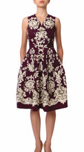 Sleeveless | English Macrame | Burgundy Ivory | Front | Dress By Samantha Sung