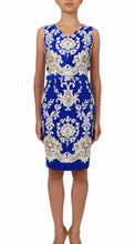 Sleeveless | English Macrame | Cobalt Blue Ivory | Front | Dress By Samantha Sung