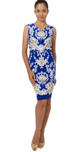 Sleeveless | English Macrame | Cobalt Blue Ivory | Front-1 | Dress By Samantha Sung