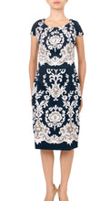 Cap Sleeve | English Macrame | Indigo Ivory | Front | Dress By Samantha Sung