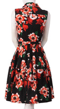 Sleeveless | Holland Master Black | Black Indian Red | Back | Shirt Dress By Samantha Sung